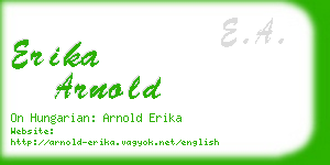 erika arnold business card